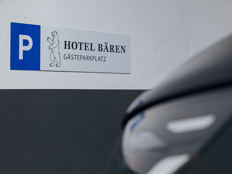 Gästeparkplatz in der Tiefgarage des Hotel Bären Feldkirch