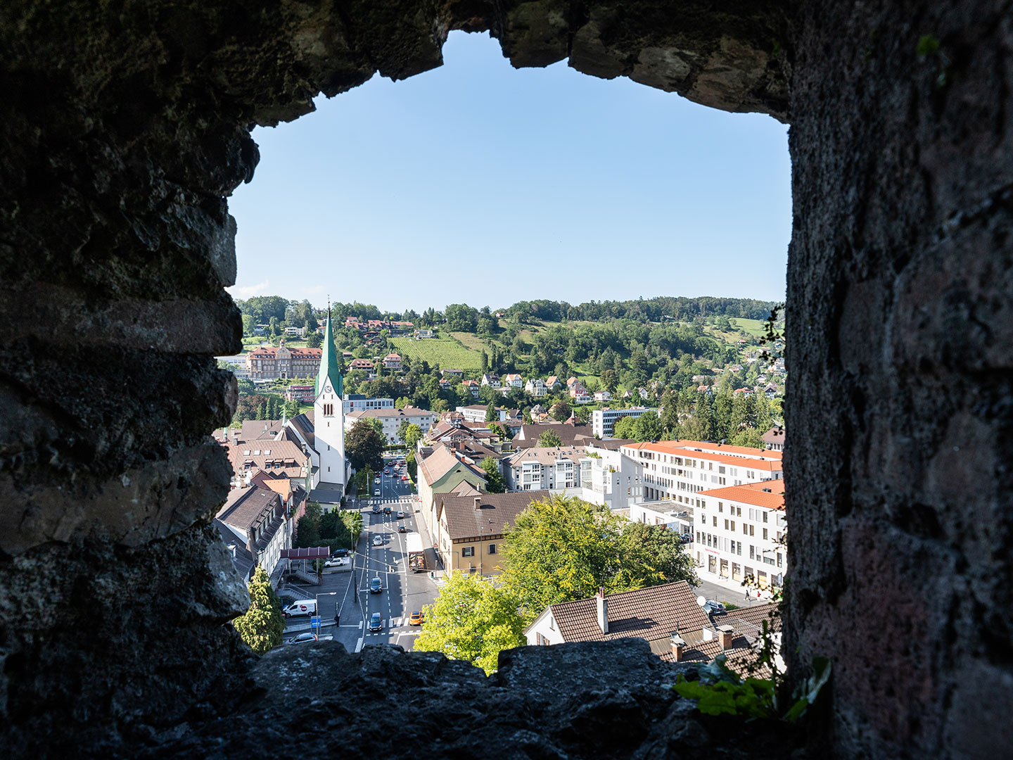 Blick über Feldkirch von der Schattenburg aus