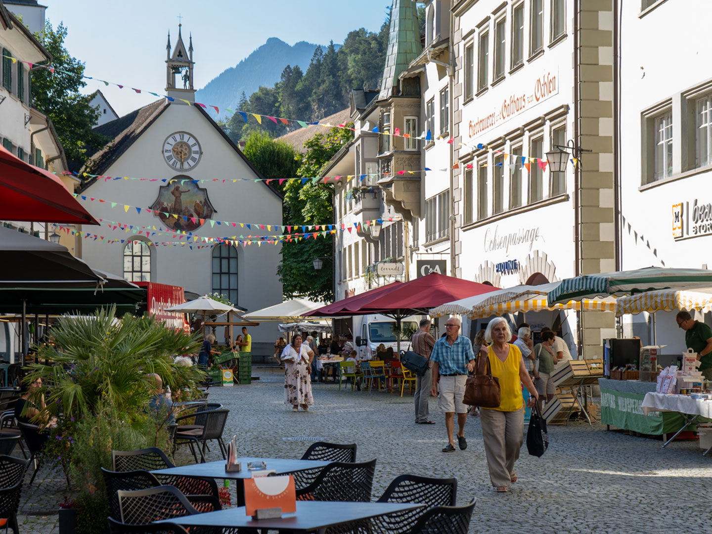 Marktgasse in der historischen Altstadt von Feldkirch